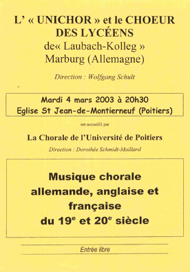 2002 Wintersemester Konzertplakat Reise
