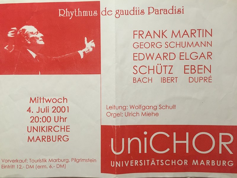 2001 Sommersemester Konzertplakat