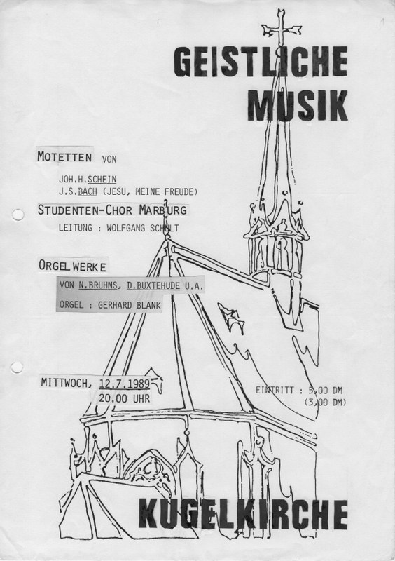 1989 Sommersemester Konzertplakat