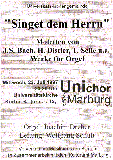 1997 Sommersemester Konzertplakat