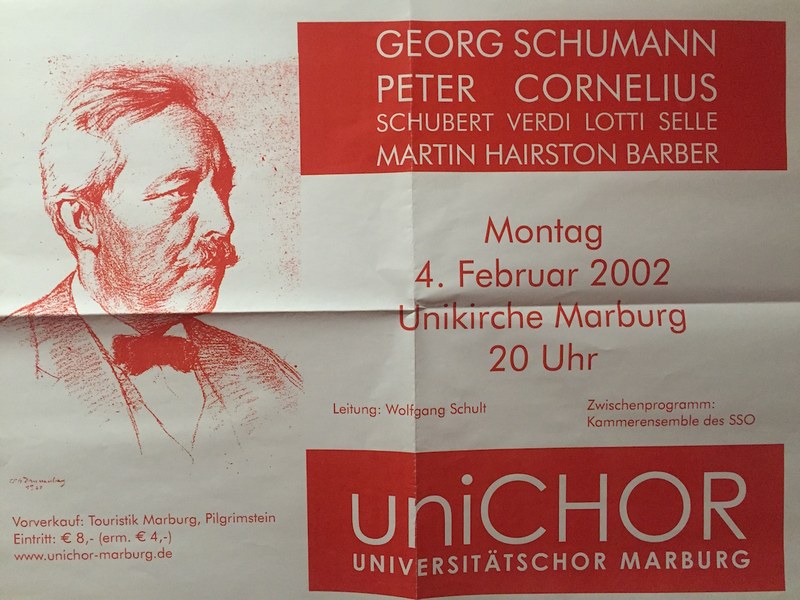 2001 Wintersemester Konzertplakat