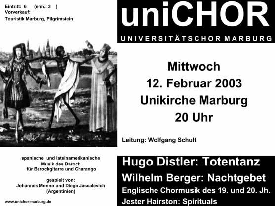 2002 Wintersemester Konzertplakat