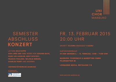 2014 Wintersemester Konzerplakat