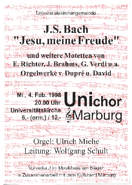 1997 Wintersemester Konzertplakat