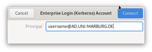 Enterprise Login (Kerberos) Account