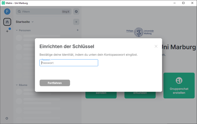 Screenshot Identität prüfen