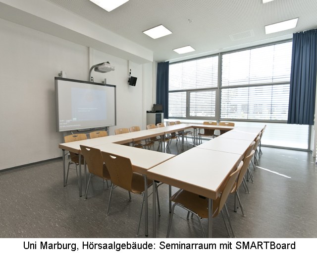 Seminarraum mit SMARTBoard im Hörsaalgebäude (2010)