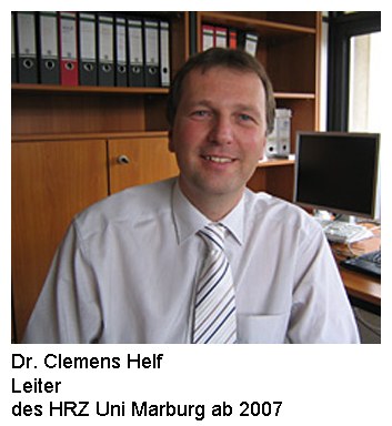 Dr. Clemens Helf, Leiter des Hochschulrechenzentrums seit 2007