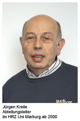 Jürgen Kreile, Abteilungsleiter im Hochschulrechenzentrum seit 2000