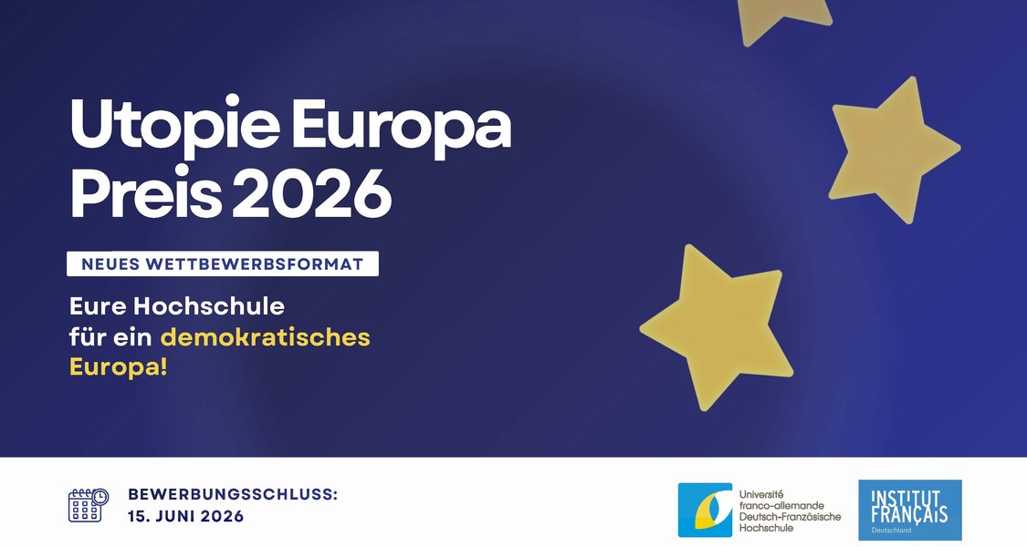 Der Schriftzug Utopie Europa Preis 2026