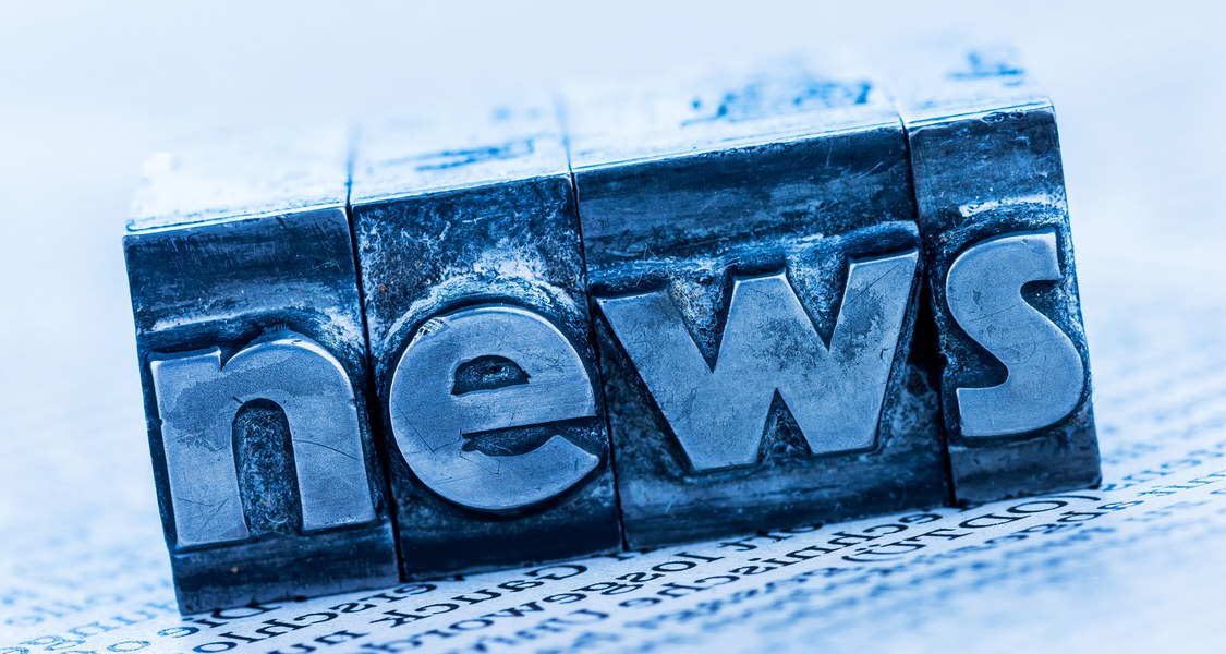 Das Wort "news" aus Setzzeichen