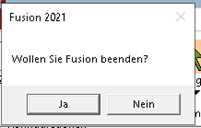 Fusion Abfrage Beenden Ja / Nein