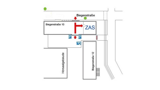 Lageplan der Parkplätze