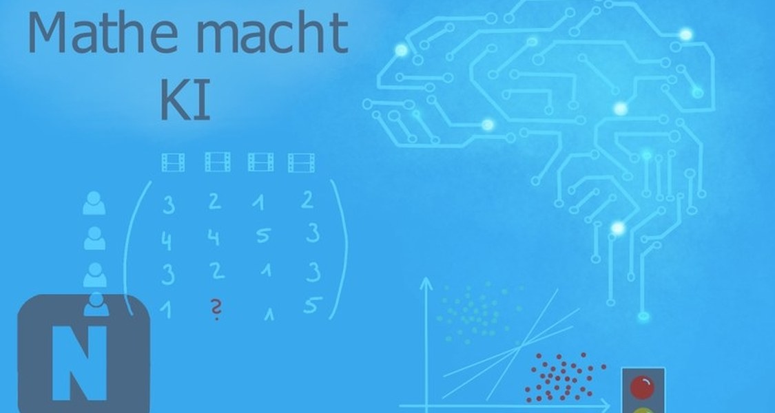 Das Foto zeigt eine Grafik mit mathematischen Symbolen