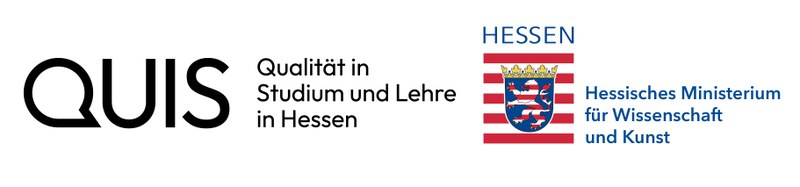Logos des Hessischen Ministeriums für Wissenschaft und Kunst sowie "QuiS"