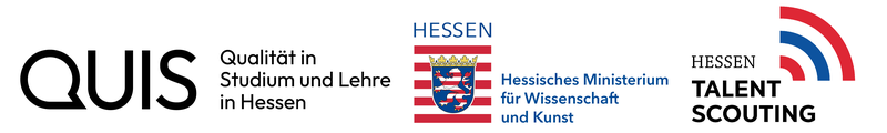 Logos des Hessischen Ministeriums für Wissenschaft und Kunst sowie "QuiS"