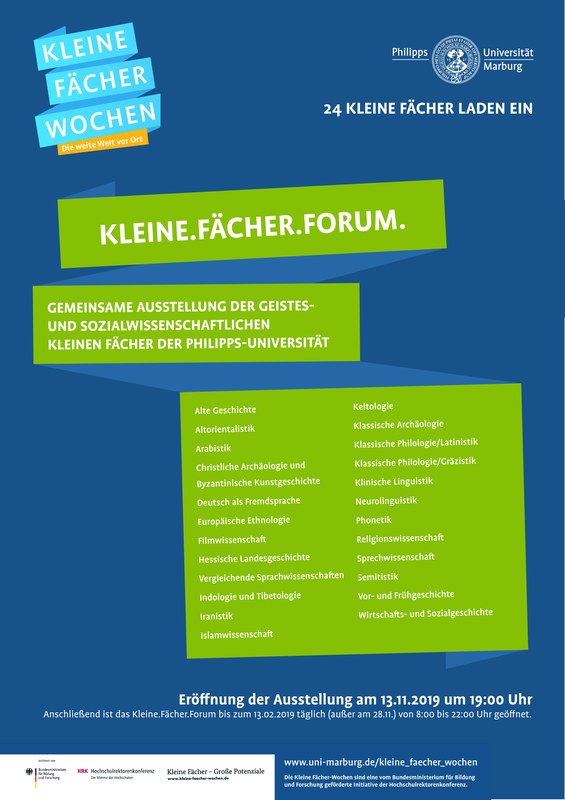 Plakat für die Ausstellung "Kleine Fächer"