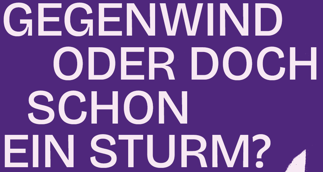 Das Bild zeigt einen Ausschnitt des Titelblatts der beschriebenen Broschüre, auf welchem der Titel vor einem lila Hintergrund abgebildet ist.
