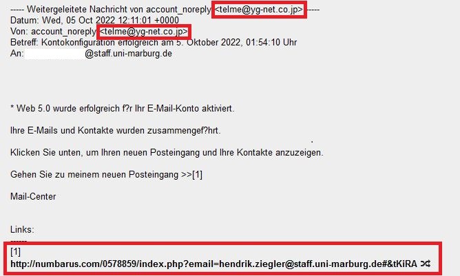 * Web 5.0 wurde erfolgreich f?r Ihr E-Mail-Konto aktiviert.  Ihre E-Mails und Kontakte wurden zusammengef?hrt.  Klicken Sie unten, um Ihren neuen Posteingang und Ihre Kontakte anzuzeigen.  Gehen Sie zu meinem neuen Posteingang >>[1]  Mail-Center   Links: ------ [1] [Aus Sicherheitsgründen entfernt]