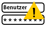 Icon - Zwei Eingabefelder für den Benutzernamen und das dazugehörige Passwort.