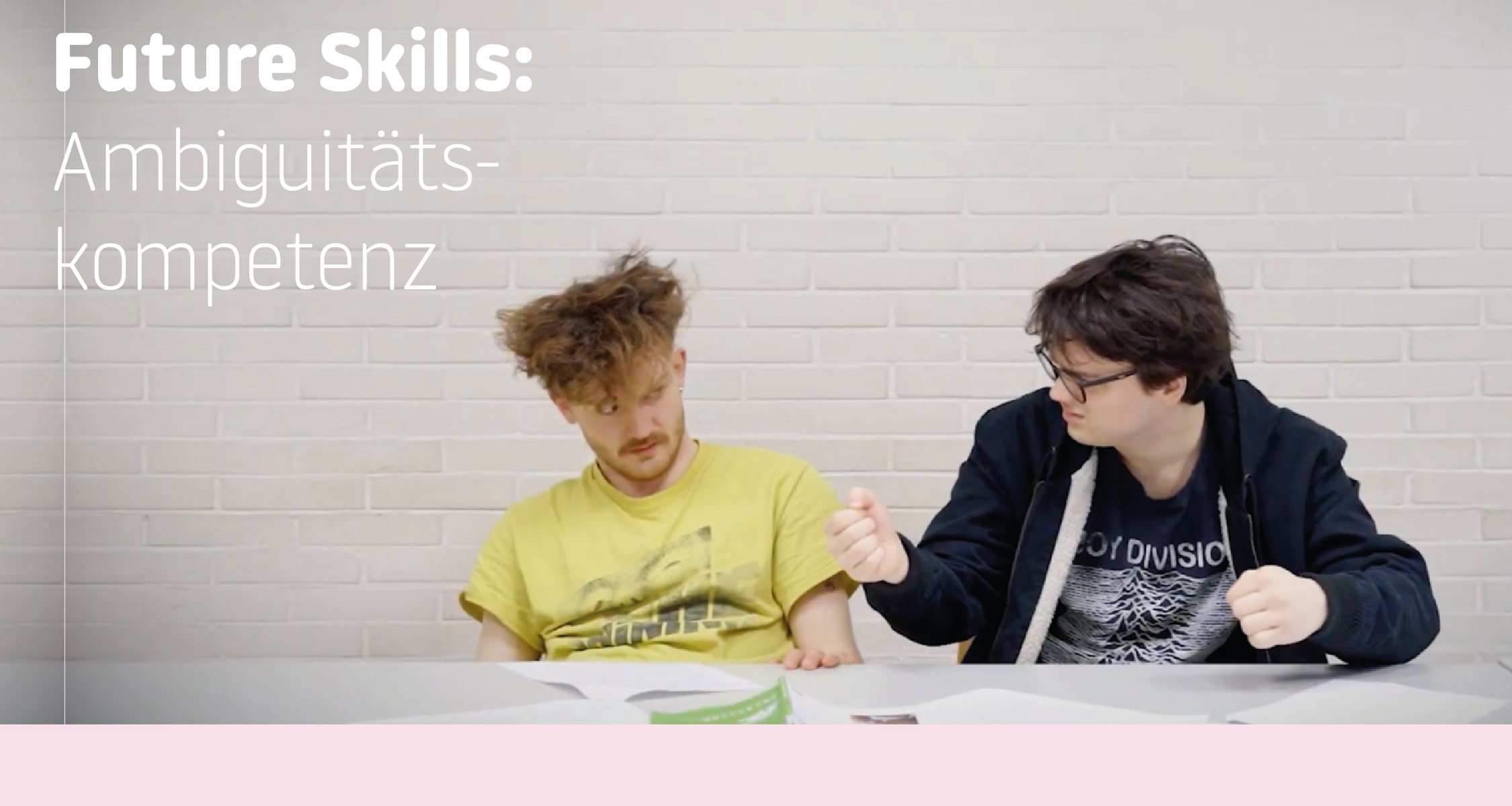 Dieses Video widmet sich dem Skill "Ambiguitätskompetenz"
Entstanden im Rahmen des Seminars "Audiovisuelle Vermittlung von Future Skills" unter der Leitung von Dr. Monika Weiß, Institut für Medienwissenschaft, in Kooperation mit MarSkills.