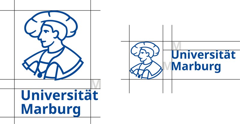 Logoaufbau des Hauptlogos und der Sondervariante. Klick öffnet vergrößerte Ansicht