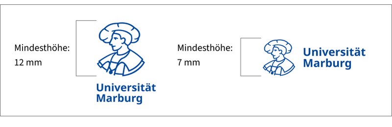 Logo Mindesgrößen (Klick öffnet vergrößerte Ansicht) Hauptlogo: Mindesthöhe Philipp 12 mm Sondervariante: Mindesthöhe Philipp 7 mm