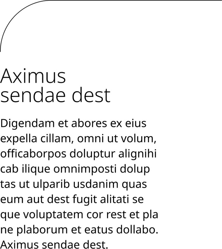 Linie, die links abgerundet ausläuft, darunter Text. Klick öffnet vergrößerte Ansicht