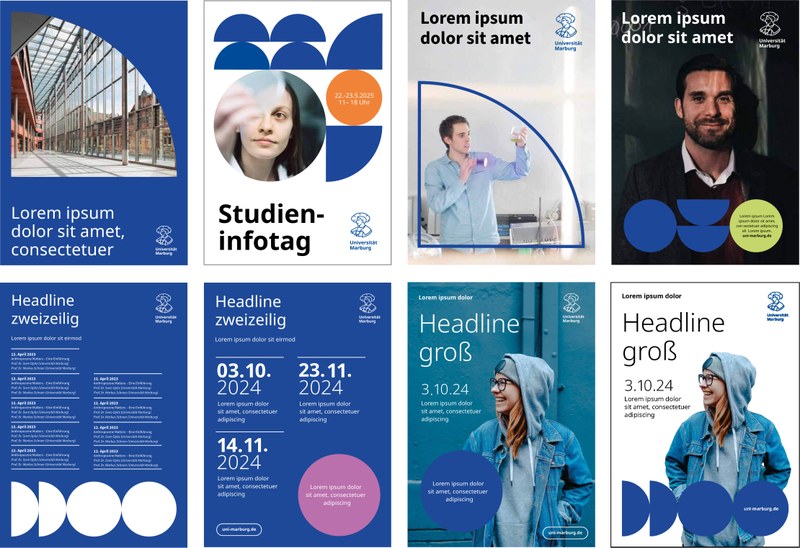 Beispiele für Plakate Markenstufe 1. Beschreibung nach der Grafik. Klick öffnet vergrößerte Ansicht