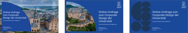 Beispiele für Titelseiten Markenstufe 1. Klick öffnet vergrößerte Ansicht