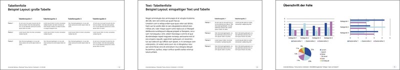 Beispiele für Folgeseiten Text und Grafik Markenstufe 1. Klick öffnet vergrößerte Ansicht