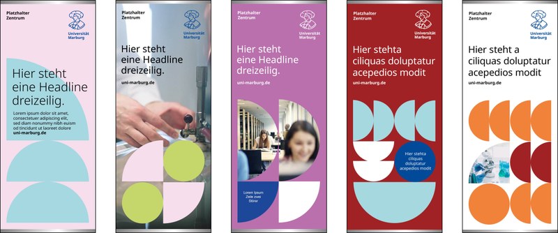 Beispiele für Roll-ups Markenstufe 3. Beschreibung nach der Grafik. Klick öffnet vergrößerte Ansicht