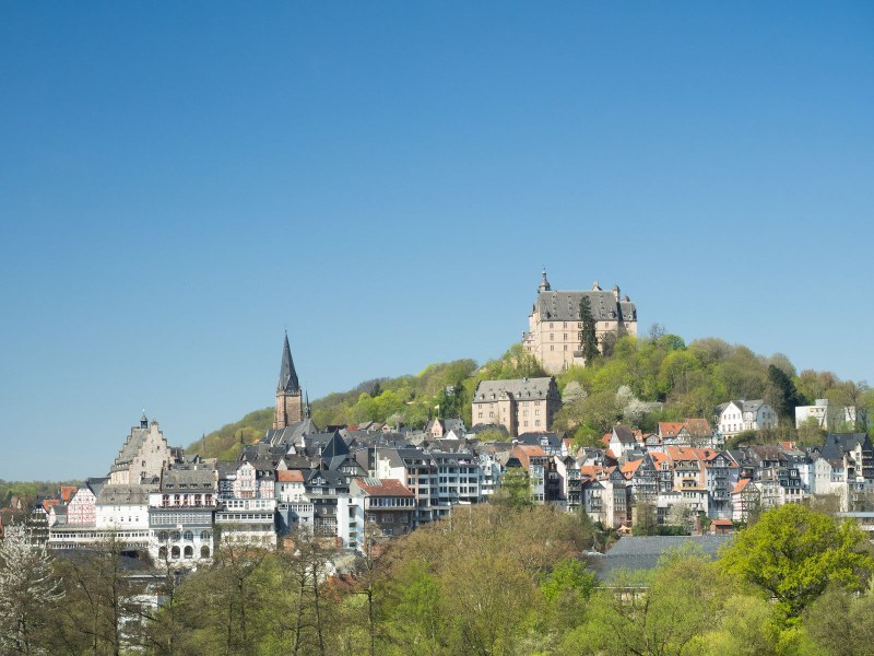 Landgrafenschloss und Oberstadt im Frühling