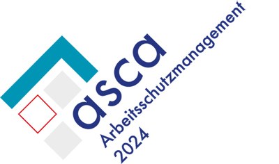 asca Gütesiegel mit Schriftzug "asca Arbeitsschutzmanagement 2024"