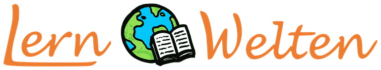 Logo von LernWelten. Zwischen den beiden Worten ist ein Globus und ein aufgeschlagenes Buch abgebildet.