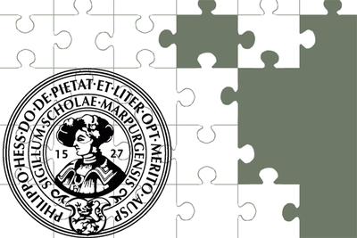 Das Logo der Philipps-Universität auf einem unvollständigen Puzzle.