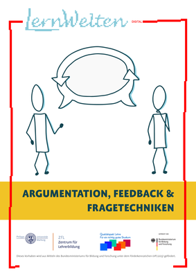 Poster zur LernWelten-Veranstaltung "Argumentation, Feedback & Fragetechniken".