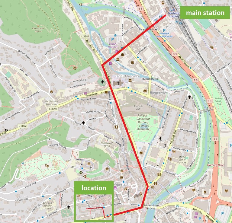 a map of marburg