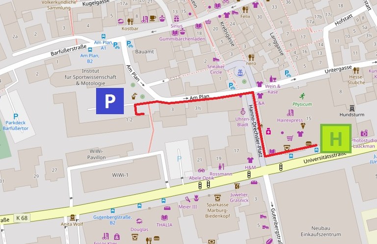 a map of schlosbergcenter