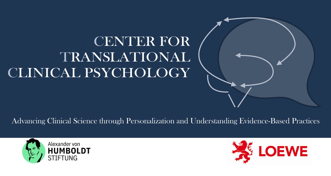 Banner image of the Center for Translational Clinical Psychology, with the logos of the Alexander-von-Humboldt Foundation and the LOEWE Program.