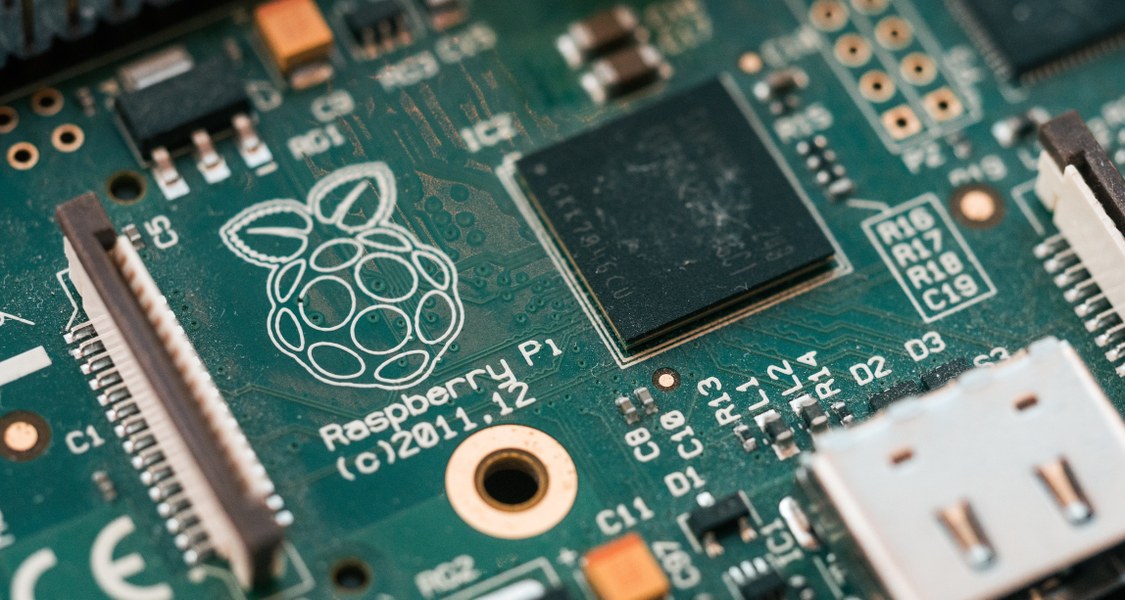 Close-ip of a Raspberry Pi