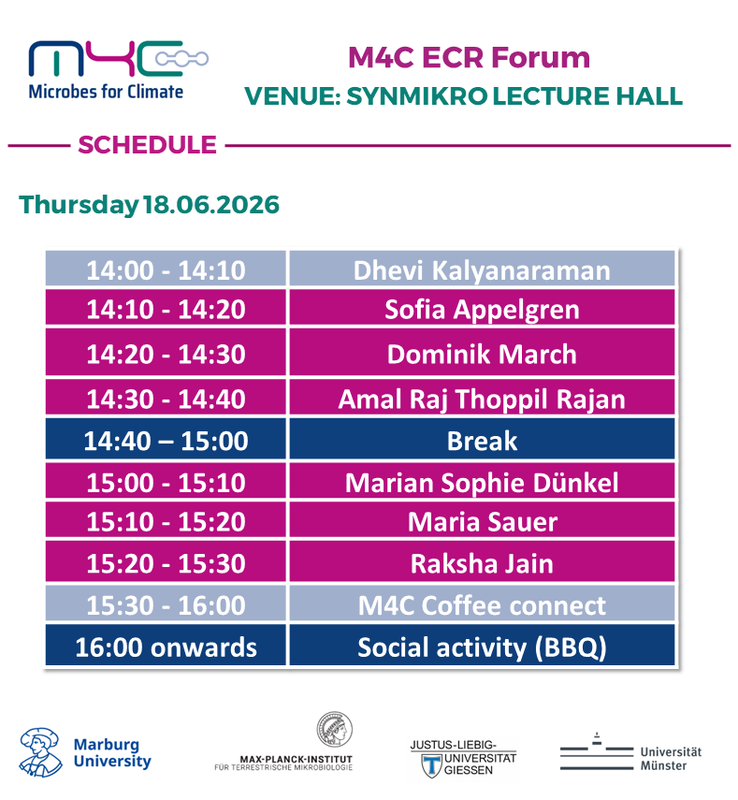 M4C ECR Forum Schedule Summer 2026