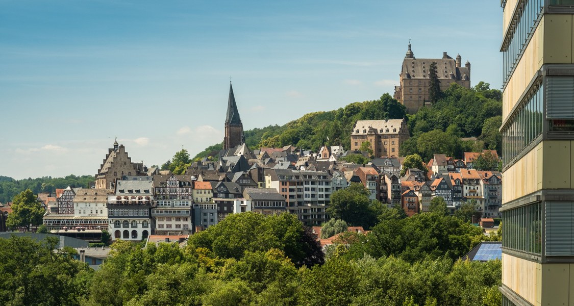 Panoramic view from the Faculty of Philosophy towards Marburg’s historic upper town.