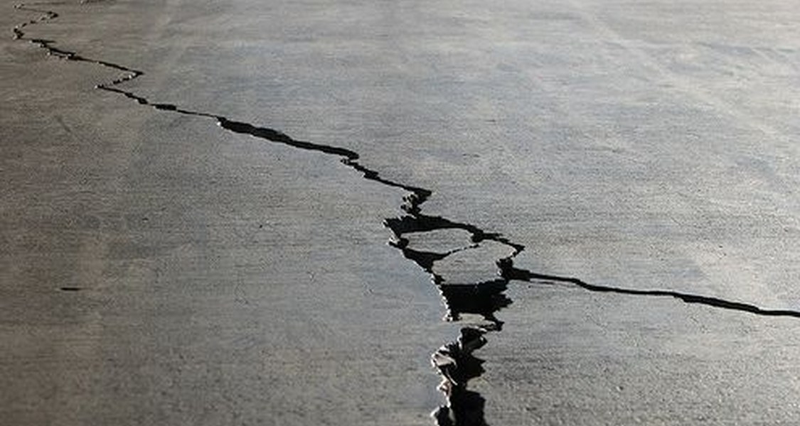 Cracks in a concrete floor