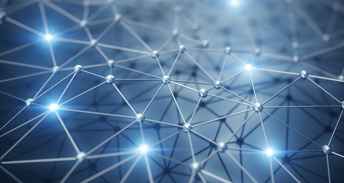 Network with illuminated connection points